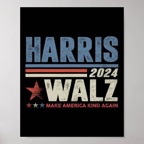 Waltz 2024 Election Kamala Harris Tim Waltz 2024 1 Poster