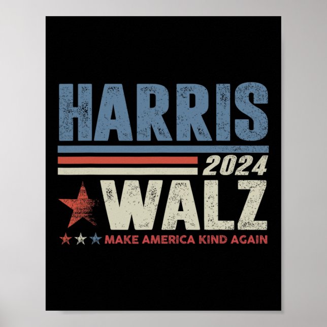 Waltz 2024 Election Kamala Harris Tim Waltz 2024 1 Poster (Front)