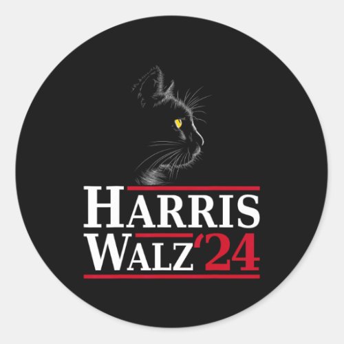 Waltz 2024 Election Kamala Harris Tim Waltz 2024 2 Classic Round Sticker