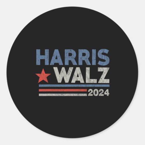 Waltz 2024 Election Kamala Harris Tim Waltz 2024 2 Classic Round Sticker