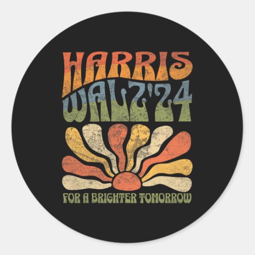 Waltz 2024 Election Kamala Harris Tim Waltz 2024 2 Classic Round Sticker