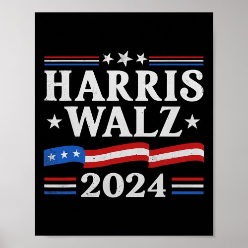 Waltz 2024 Election Kamala Harris Tim Waltz 2024 2 Poster