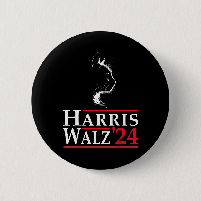 Waltz 2024 Election Kamala Harris Tim Waltz 2024 3 Button (Front)