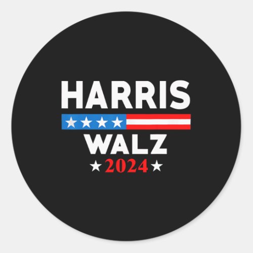 Waltz 2024 Election Kamala Harris Tim Waltz 2024 3 Classic Round Sticker