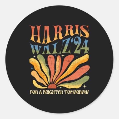 Waltz 2024 Election Kamala Harris Tim Waltz 2024 3 Classic Round Sticker