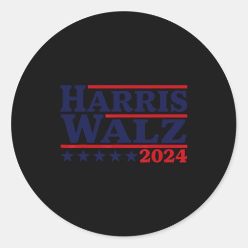 Waltz 2024 Election Kamala Harris Tim Waltz 2024 4 Classic Round Sticker