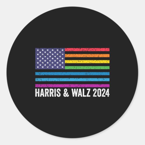 Waltz 2024 Election Kamala Harris Tim Waltz 2024 4 Classic Round Sticker