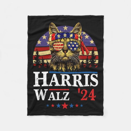 Waltz 2024 Election Kamala Harris Tim Waltz 2024 4 Fleece Blanket