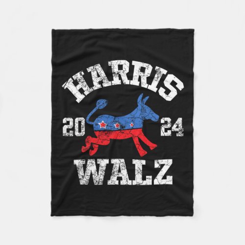 Waltz 2024 Election Kamala Harris Tim Waltz 2024 4 Fleece Blanket