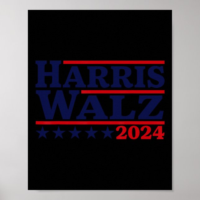 Waltz 2024 Election Kamala Harris Tim Waltz 2024 4 Poster (Front)