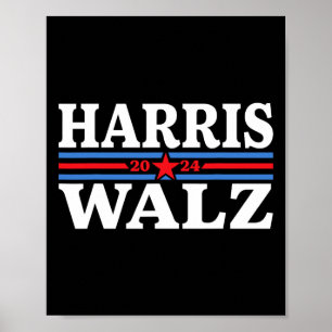 Waltz 2024 Election Kamala Harris Tim Waltz 2024 4 Poster