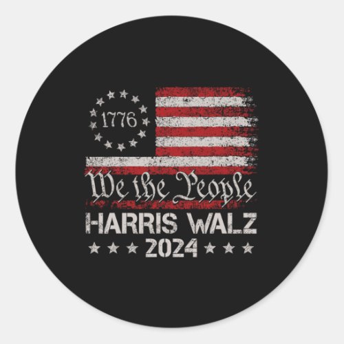 Waltz 2024 Election Kamala Harris Tim Waltz 2024 5 Classic Round Sticker