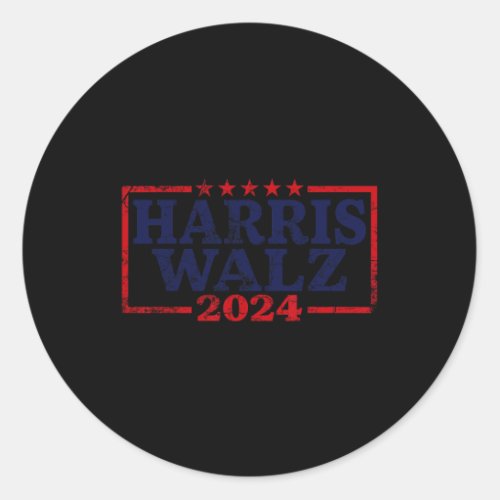 Waltz 2024 Election Kamala Harris Tim Waltz 2024 5 Classic Round Sticker