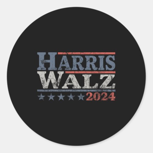 Waltz 2024 Election Kamala Harris Tim Waltz 2024 5 Classic Round Sticker