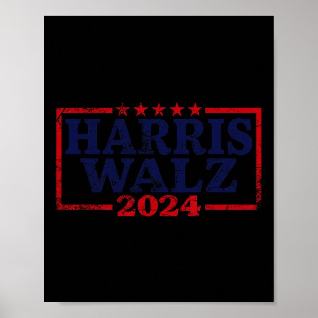 Waltz 2024 Election Kamala Harris Tim Waltz 2024 5 Poster (Front)