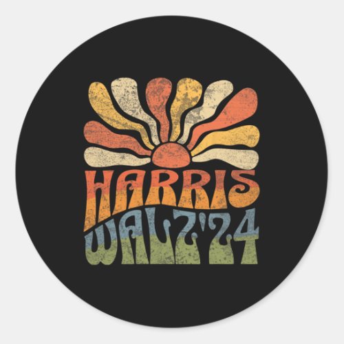 Waltz 2024 Election Kamala Harris Tim Waltz 2024  Classic Round Sticker