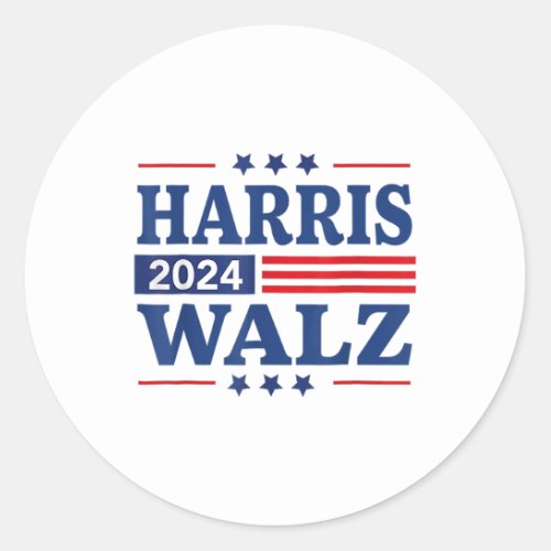 Waltz_2024 Election Kamala Harris Tim Waltz_24  Classic Round Sticker