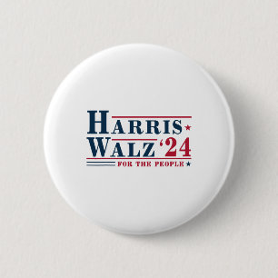 Waltz 2024 For The People Kamala Harris Tim Waltz Button