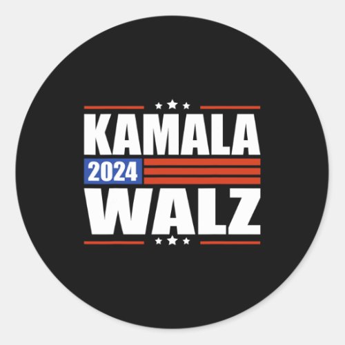 Waltz 2024 Kamala Harris 47th President Usa Americ Classic Round Sticker