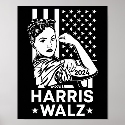 Waltz 2024 Usa Flag Kamala Harris Tim Walz Waltz 2 Poster