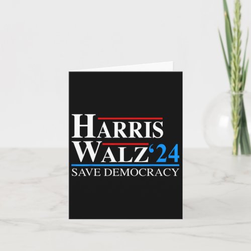 Waltz 2024 Vice President Kamala Harris Tim Walz 2 Card