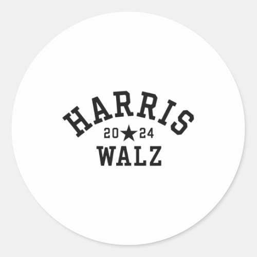 Waltz 2024 Vintage Kamala Harris Tim Walz  Classic Round Sticker