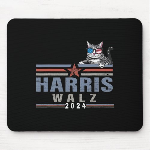 Waltz 24 For President Patriotic Kamala Funny Cat  Mouse Pad