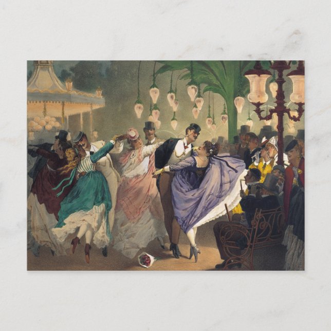 Waltz at the Bal Mabille Postcard (Front)