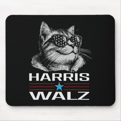 Waltz Go Kamala Harris Tim WAlzheimer 2024 Cat Lad Mouse Pad