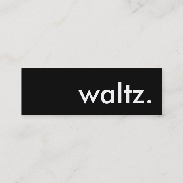 waltz. mini business card (Front)