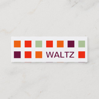 WALTZ (mod squares) Mini Business Card