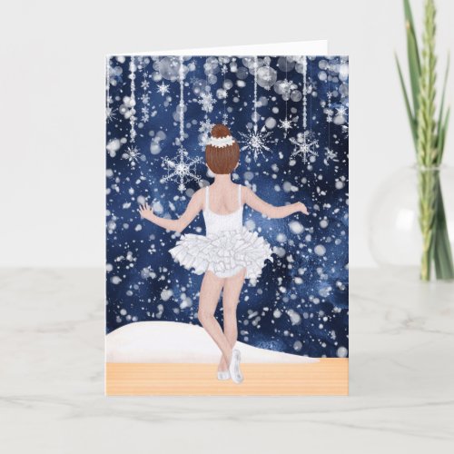 Waltz of Snowflakes Nutcracker Ballet Birthday Holiday Card