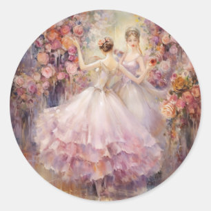 Waltz of the Flowers Nutcracker Ballet Classic Round Sticker