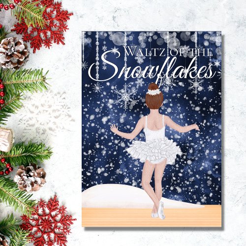 Waltz of the Snowflakes the Nutcracker Ballet Holiday Card
