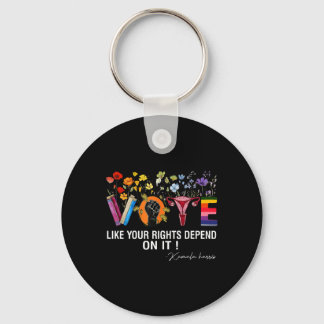 Waltz Vote Like Your Rights Depend On It Feminist Keychain