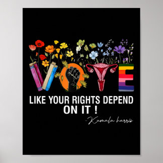 Waltz Vote Like Your Rights Depend On It Feminist Poster