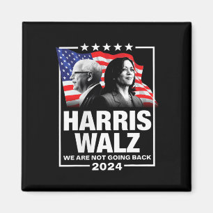 Waltz We Are Not Going Back Kamala Harris 2024 1  Magnet