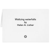 Waltzing waterfalls cards (Back Horizontal)