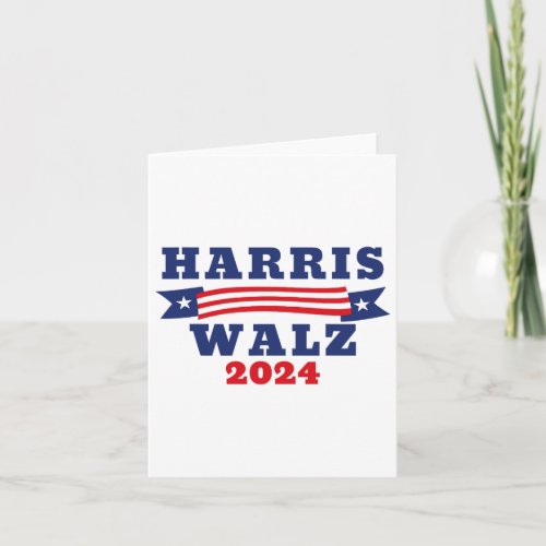 Walz 2024 American Flag Kamala Harris Tim Waltz 20 Card