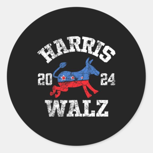 Walz 2024 Election Kamala Harris Tim Waltz 2024 10 Classic Round Sticker