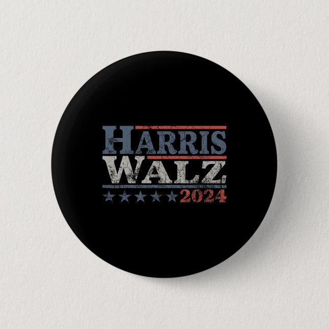 Walz 2024 Election Kamala Harris Tim Waltz 2024 12 Button (Front)