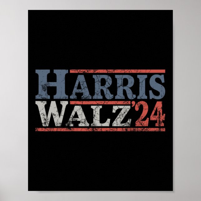 Walz 2024 Election Kamala Harris Tim Waltz 2024 25 Poster (Front)