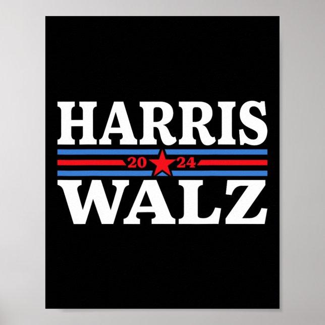 Walz 2024 Election Kamala Harris Tim Waltz 2024 9  Poster (Front)