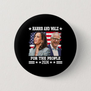 Walz 2024 Election Kamala Harris Tim Waltz Button
