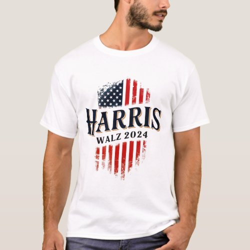 Walz 2024 Election Tim Walz Kamala Harris Vote Blu T_Shirt