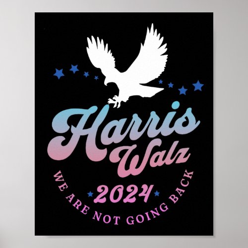 Walz 2024 Election Vote Blue Kamala Walz 2024  Poster