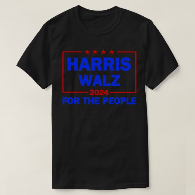 Walz 2024 For The People White TShirt (Design Front)