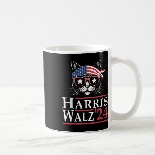 Walz 2024 Funny Cat Election Kamala Harris Tim Wal Coffee Mug