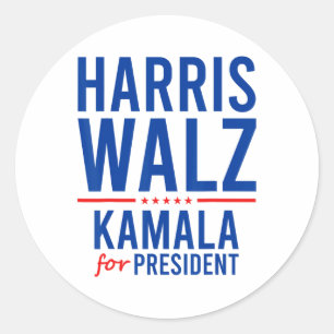 Walz 2024 Kamala Harris For President Tim Walz Classic Round Sticker