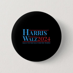 Walz 2024 Kamala Harris Tim Walz Campaign Funny Te Button